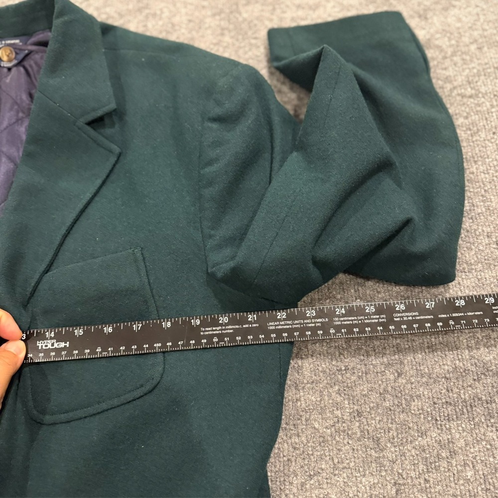 Tommy Hilfiger Green Wool Blend Blazer Jacket Removable Vest Plaid Lined Mens M - Picture 13 of 15